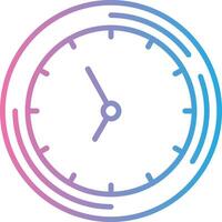 Clock Line Gradient Icon Design vector