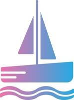 Catamaran Glyph Gradient Icon Design vector