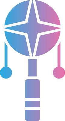 Spin Drum Glyph Gradient Icon Design
