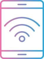 Wifi Line Gradient Icon Design vector