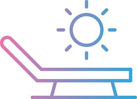 Sunbathing Line Gradient Icon Design vector