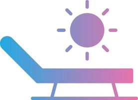 Sunbathing Glyph Gradient Icon Design vector