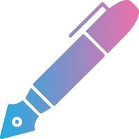 Pen Glyph Gradient Icon Design vector