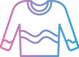 Jumper Line Gradient Icon Design vector
