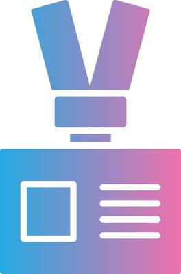 Lanyard Glyph Gradient Icon Design