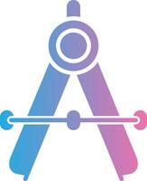 Compass Glyph Gradient Icon Design vector