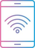 Wifi Signal Line Gradient Icon Design vector