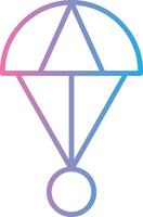 Skydive Line Gradient Icon Design vector