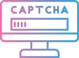 Captcha Line Gradient Icon Design vector