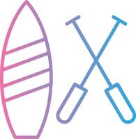 Paddle Board Line Gradient Icon Design vector