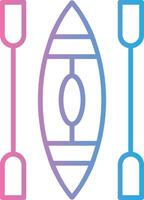 Canoe Line Gradient Icon Design vector