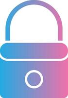 Lock Glyph Gradient Icon Design vector