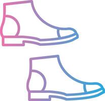 Boots Line Gradient Icon Design vector