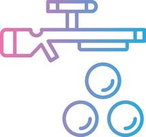 Paintball Line Gradient Icon Design vector