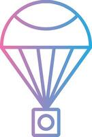 Parachute Line Gradient Icon Design vector