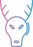 Stag Line Gradient Icon Design vector