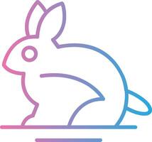 Rabbit Line Gradient Icon Design vector