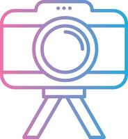 Camera Line Gradient Icon Design vector