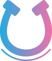 Horseshoe Glyph Gradient Icon Design vector