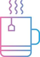 Tea Line Gradient Icon Design vector
