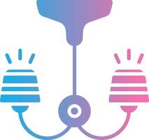 Lamp Glyph Gradient Icon Design vector
