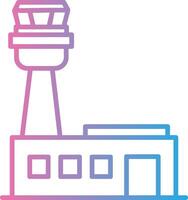 Airport Line Gradient Icon Design vector