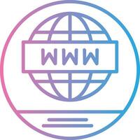 World Wide Line Gradient Icon Design vector