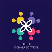 comunicación logo desde creativo diverso gente. únicamente diseñado color transiciones empresa y lugar de trabajo logo modelo vector