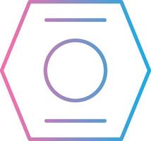 Nut Line Gradient Icon Design vector