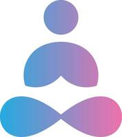 Yoga Glyph Gradient Icon Design vector