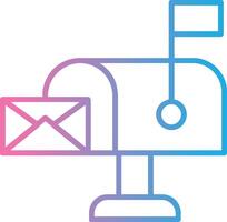 Mailbox Line Gradient Icon Design vector