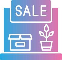 Garage Sale Glyph Gradient Icon Design vector