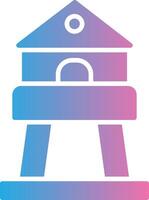 Tower Glyph Gradient Icon Design vector