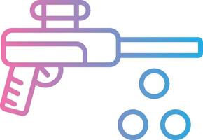 Paintbal Line Gradient Icon Design vector