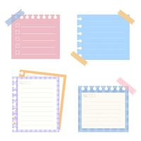 Cute notepad, paper illustration vector