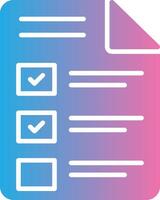 Checklist Glyph Gradient Icon Design vector