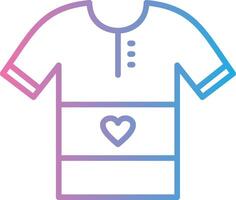 camisa línea degradado icono diseño vector