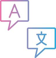 Languages Line Gradient Icon Design vector