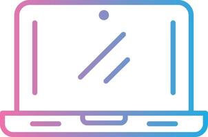 Laptop Line Gradient Icon Design vector