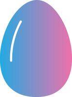 Egg Glyph Gradient Icon Design vector