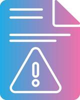 Documents Glyph Gradient Icon Design vector