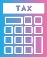 Tax Calculator Glyph Gradient Icon Design vector