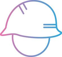 Helmet Line Gradient Icon Design vector