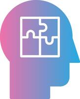 Psychiatry Glyph Gradient Icon Design vector