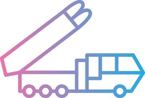 Truck Line Gradient Icon Design vector