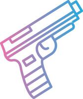 Gun Line Gradient Icon Design vector