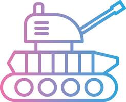 Tank Line Gradient Icon Design vector