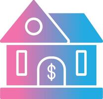 Buying Home Glyph Gradient Icon Design vector