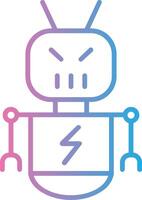 Botnet Line Gradient Icon Design vector