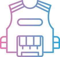 Vest Line Gradient Icon Design vector